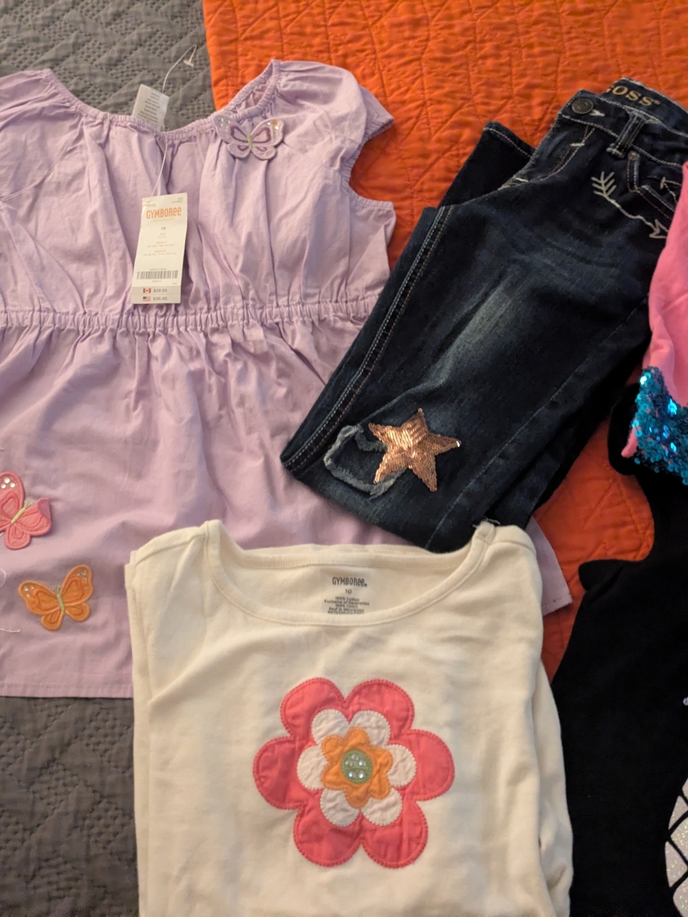 Gymboree Lavender Butterfly Top with Embroidered Accents
